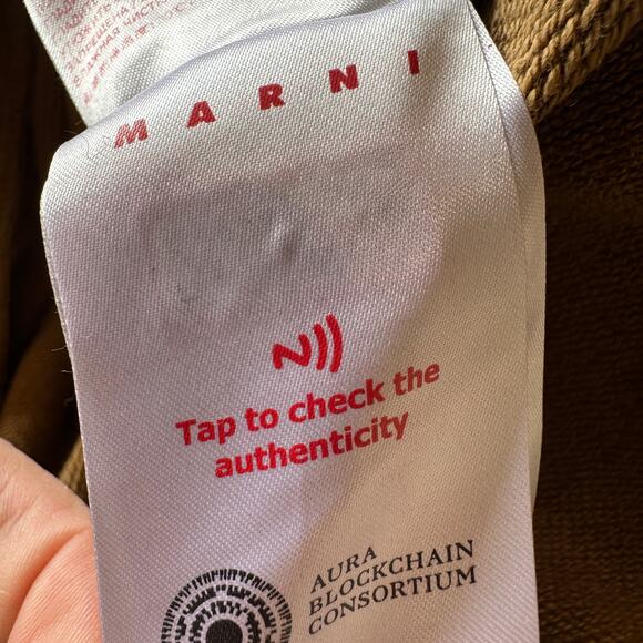 Marni Brown Oversized Logo Sweatshirt Size 12 Weekend Blockette Designer $650 - Picture 9 of 12